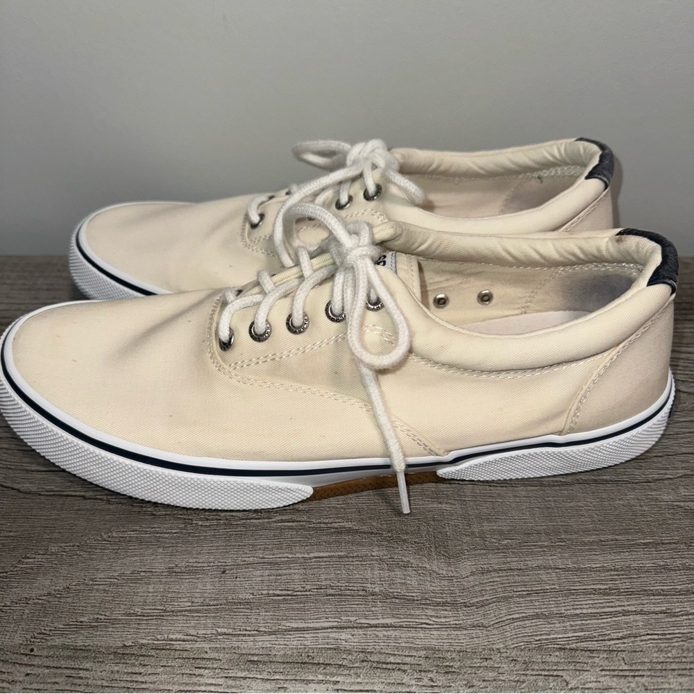 Sperry Top Sider Mens Stripper 2 CVO canvas Cream Color Size 11